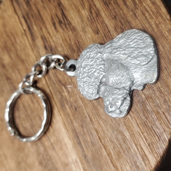 I love my poodle‎ pewter collectible keychain vintage 🌟 - Picture 1 of 3